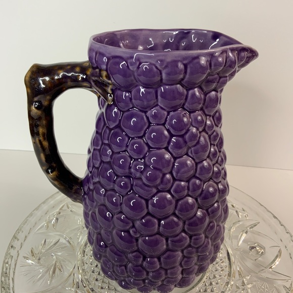 Pitcher Jay Willfred Andrea By Sadek Vintage Purple Grape Portugal #ES1 - Picture 3 of 5